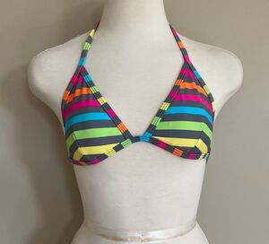 BNWOT Womens Striped Triangle Strappy Bikini Top by Xhilaration sz small